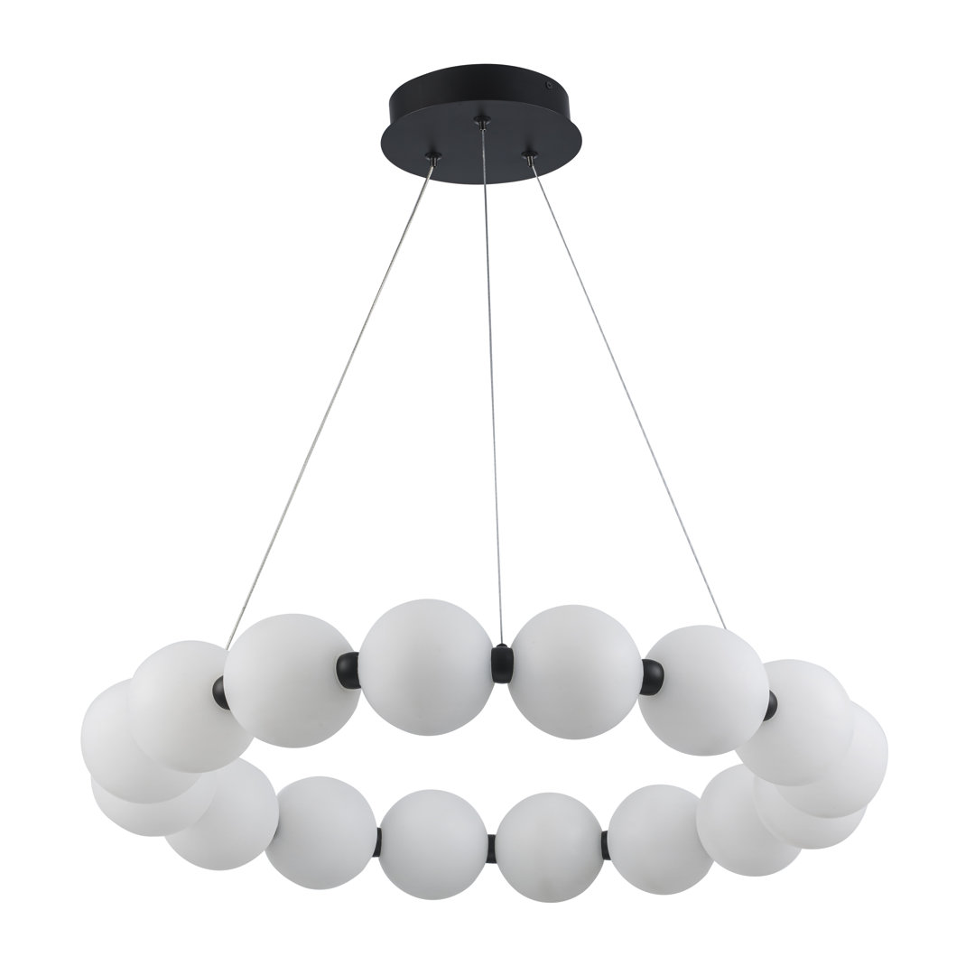 Minza Acrylic Dimmable LED Wagon Wheel Chandelier